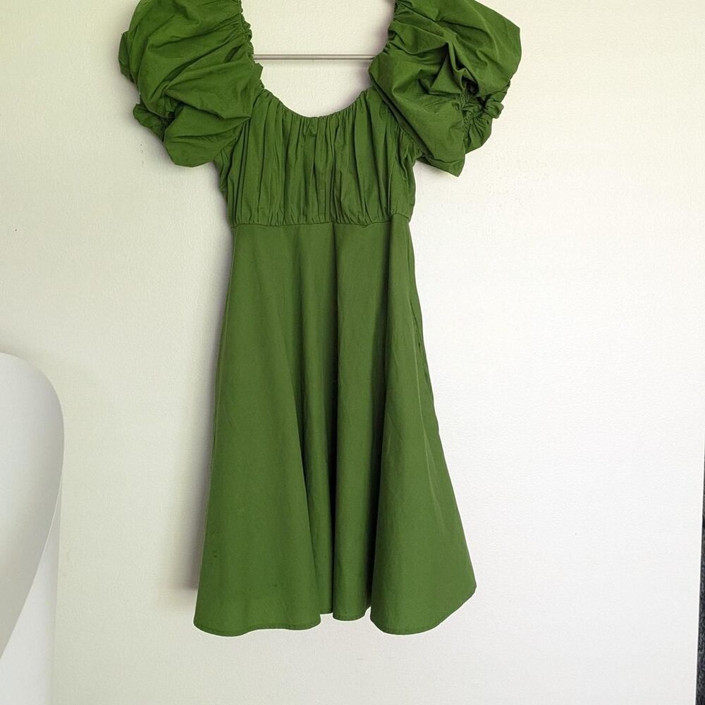 Abercrombie & Fitch olive  puff sleeve dress - XXS
